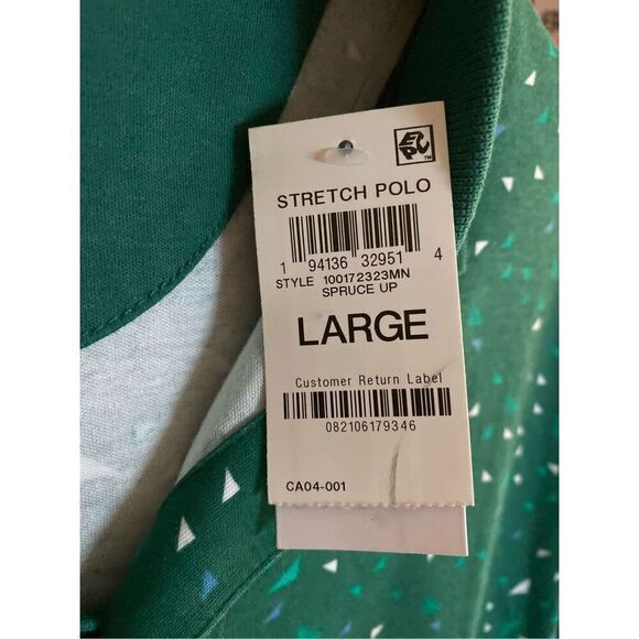Club room NWT, men’s spruce up green polo, top size large  - Picture 5 of 5